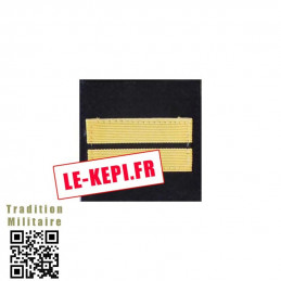 Galon de poitrine sur velcro noir LIEUTENANT CTA OR