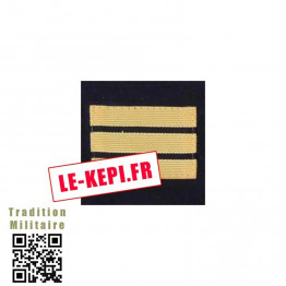 Galon de poitrine sur velcro noir CAPITAINE CTA OR