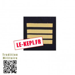 Galon de poitrine sur velcro noir COMMANDANT CTA OR