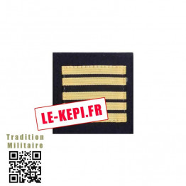 Galon de poitrine sur velcro noir COLONEL CTA OR