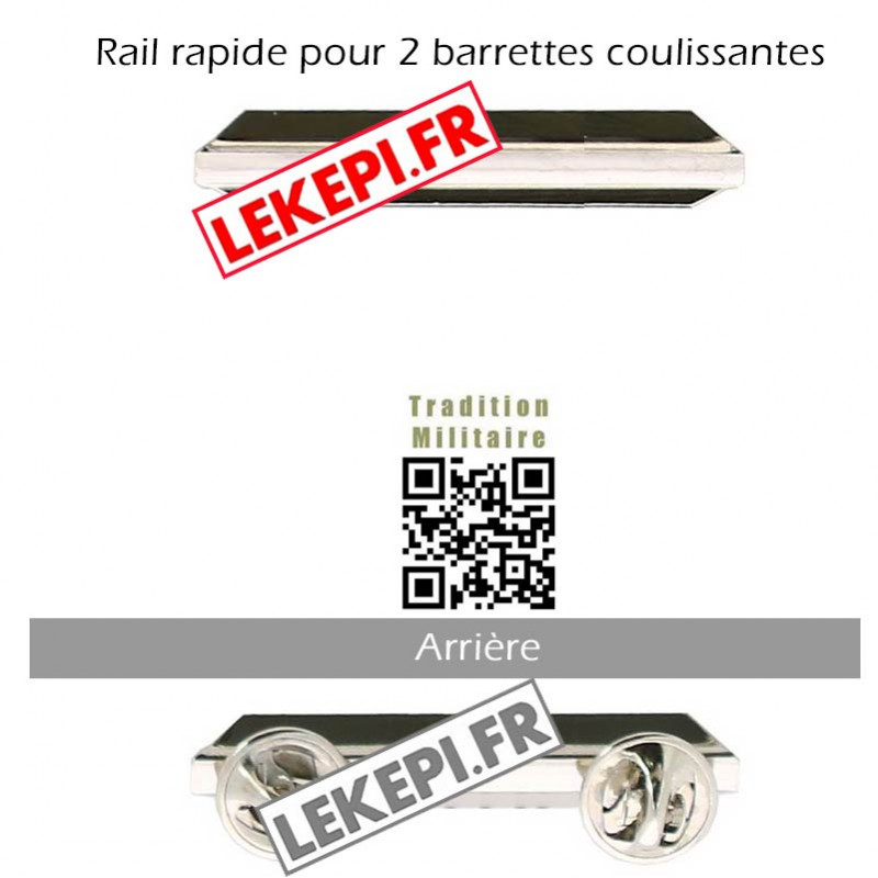 Rail rapide seul pour 2 barrettes de décoration
