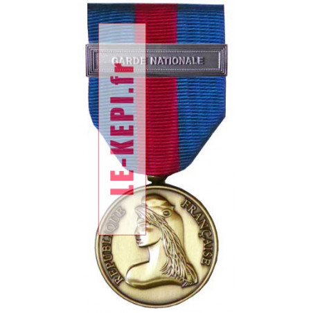 Médaille bronze Réserviste volontaire défense et sécurité intérieure, agrafe Garde Nationale