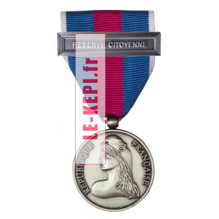 Médaille argent Réserve Citoyenne Réserviste volontaire défense et sécurité intérieure