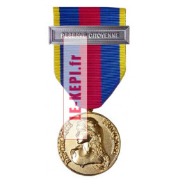 Médaille Or Réserve Citoyenne Réserviste volontaire défense et sécurité intérieure