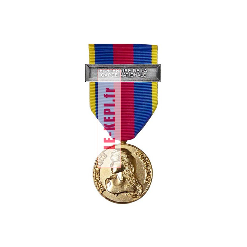 Médaille Or Partenaire de la Garde Nationale Réserviste volontaire défense et sécurité intérieure