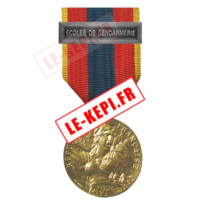 Ecoles de Gendarmerie agrafe sur médaille défense nationale Or