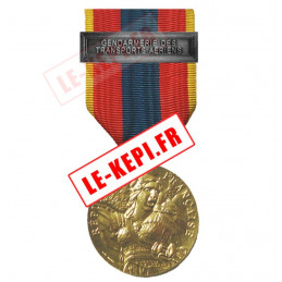 Transports Aériens de la Gendarmerie agrafe sur médaille défense nationale Or