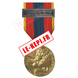 Gendarmerie de l'Air agrafe sur médaille défense nationale Or