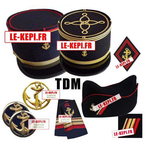 - TROUPES DE MARINE TDM képis grades insignes