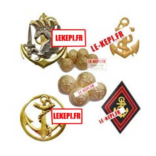 Ecusson et insignes militaire Troupes de Marine | Lekepi