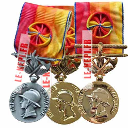 médaille Pompiers service exceptionnel